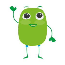 green cartoon character