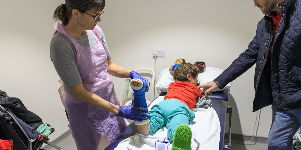 Child plaster cast