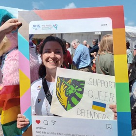 Woman With Pride Social Media Frame