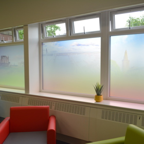 Room with glazed window