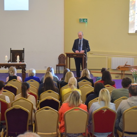 Head of Chaplaincy, Ian Campbell, addressing the organ and tissue donation memorial event.