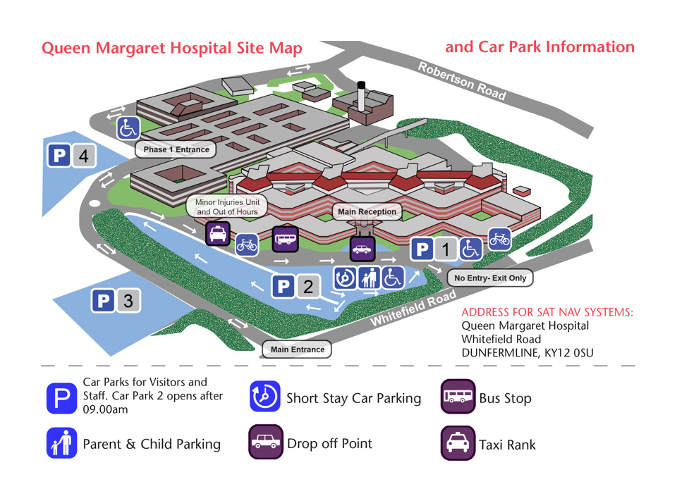 Map of Queen Margaret Hospital