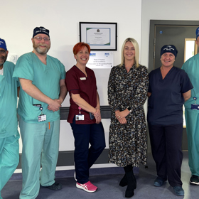 Group photo of the theatres management and education team
