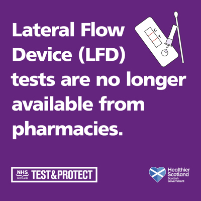 Lateral flows are no longer available from pharmacies