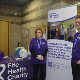 Staff At Fife Health Charity Table