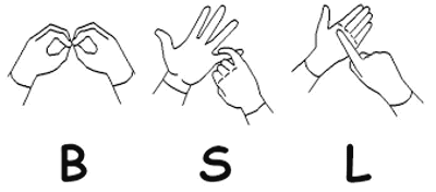 Handing signalling BSL in sign language