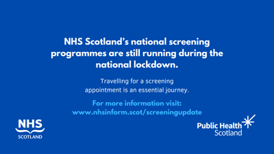 national screening programmes still running covid19