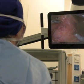 Screen in surgery of patient