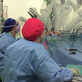 Theatre staff operating