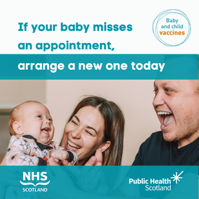 If your baby misses an appointment arrange one today
