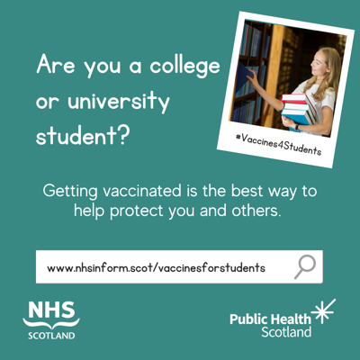 Are you at college or university student? Getting vaccinated can help protect others
