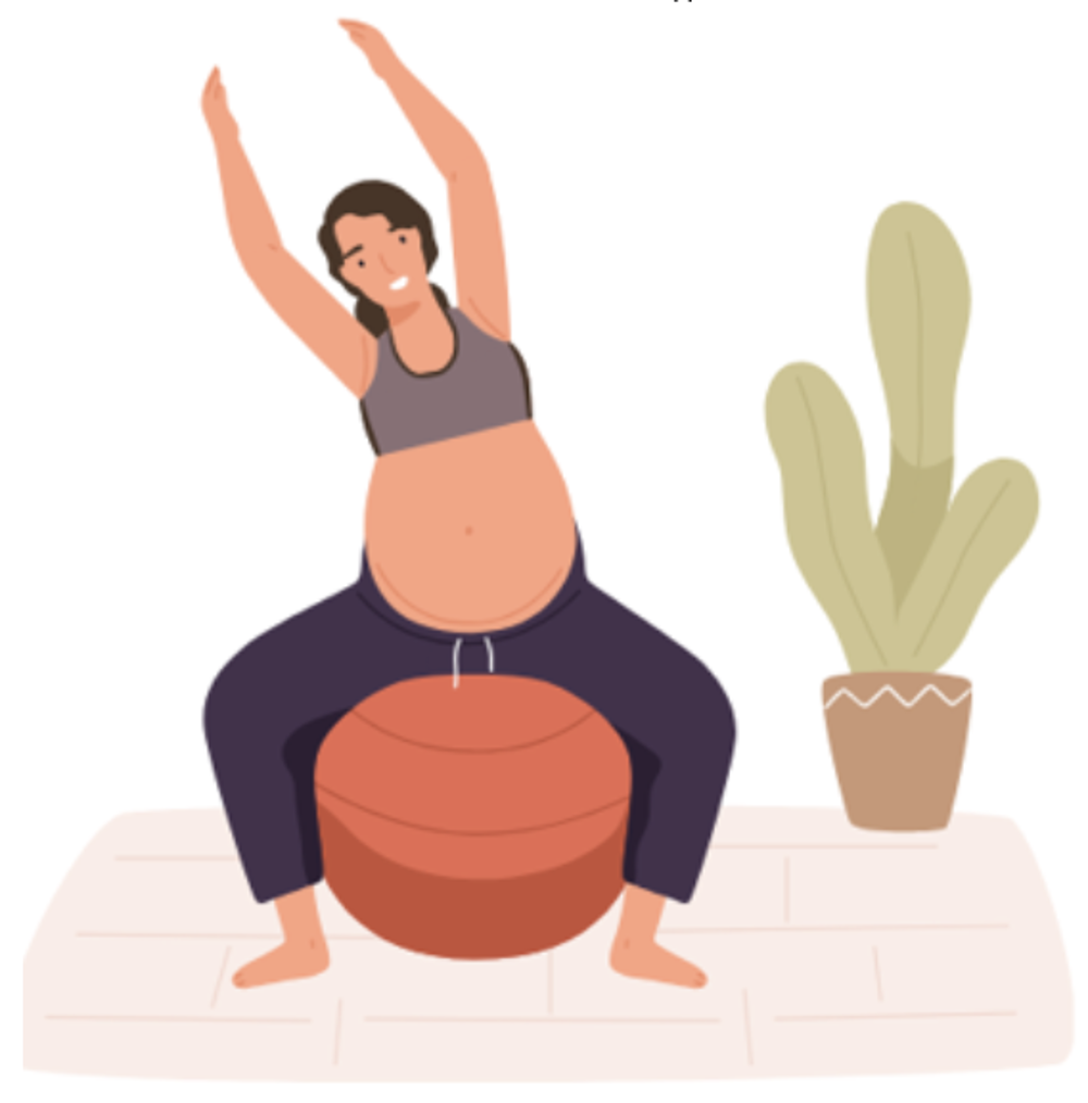 Woman On Yoga Ball Drawing