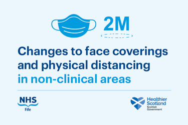 Changes to face coverings and physical distancing in non-clinical areas