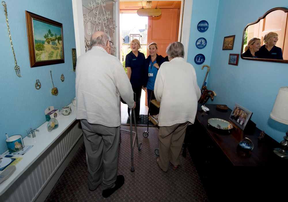 Nurses visiting patients home