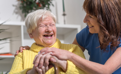 Nurse with elderly patient