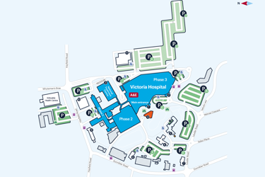 Work to replace hot water pipes at Victoria Hospital