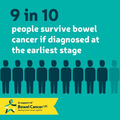 Bowel Cancer UK 9 In 10 Graphic 1080 X 1080
