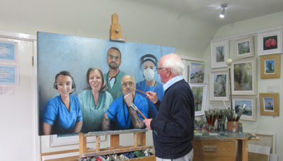 Alan Stephens painting staff