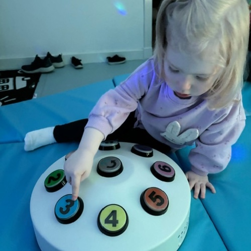Girl With Counting Numbers Toy