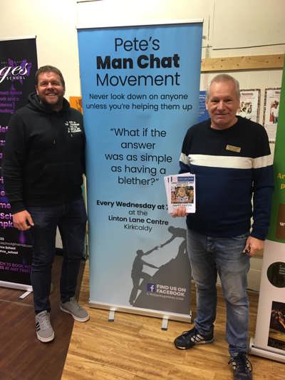 Participants of Pete's Man Chat, one of the weekly group sessions that meets at Linton Lane Centre, Kirkcaldy, supported by Fife Health Charity.