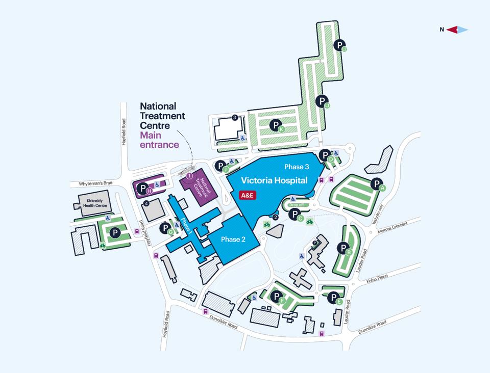 Map of Victoria Hospital