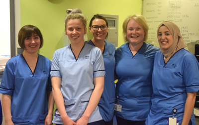 Team of nurses smiling