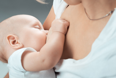 baby being breastfed