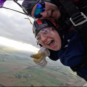 Elana With Parachute Open