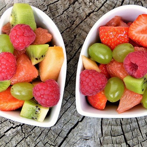 Fresh Fruit in heart shaped bowls