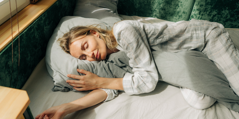 Woman sleeping in bed