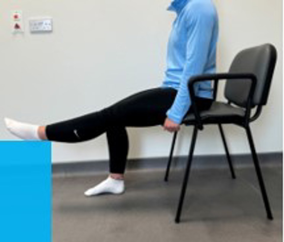 Knee Stretches Using Chair