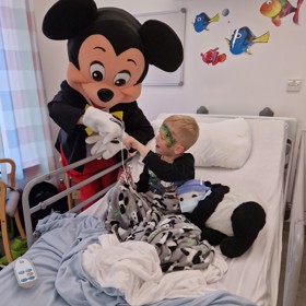 Mickey mouse at child bedside