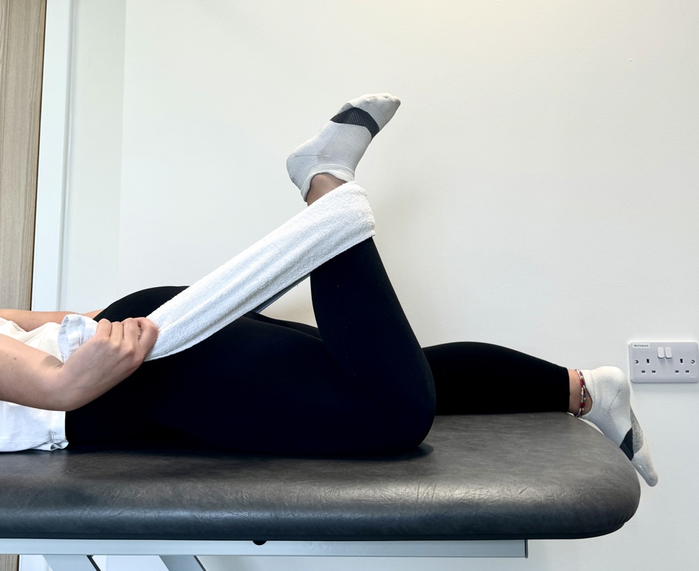 Thigh Stretch Lying On Back Or Side
