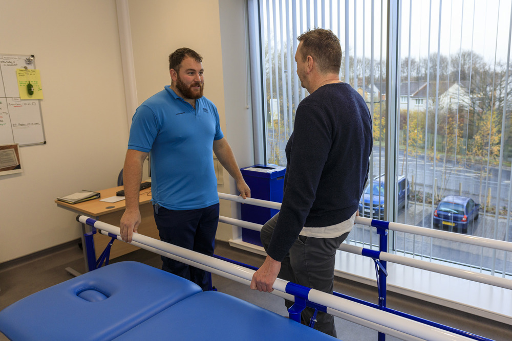 Physio with patient NTC
