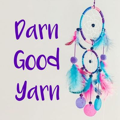 The logo of local community group Darn Good Yarn.
