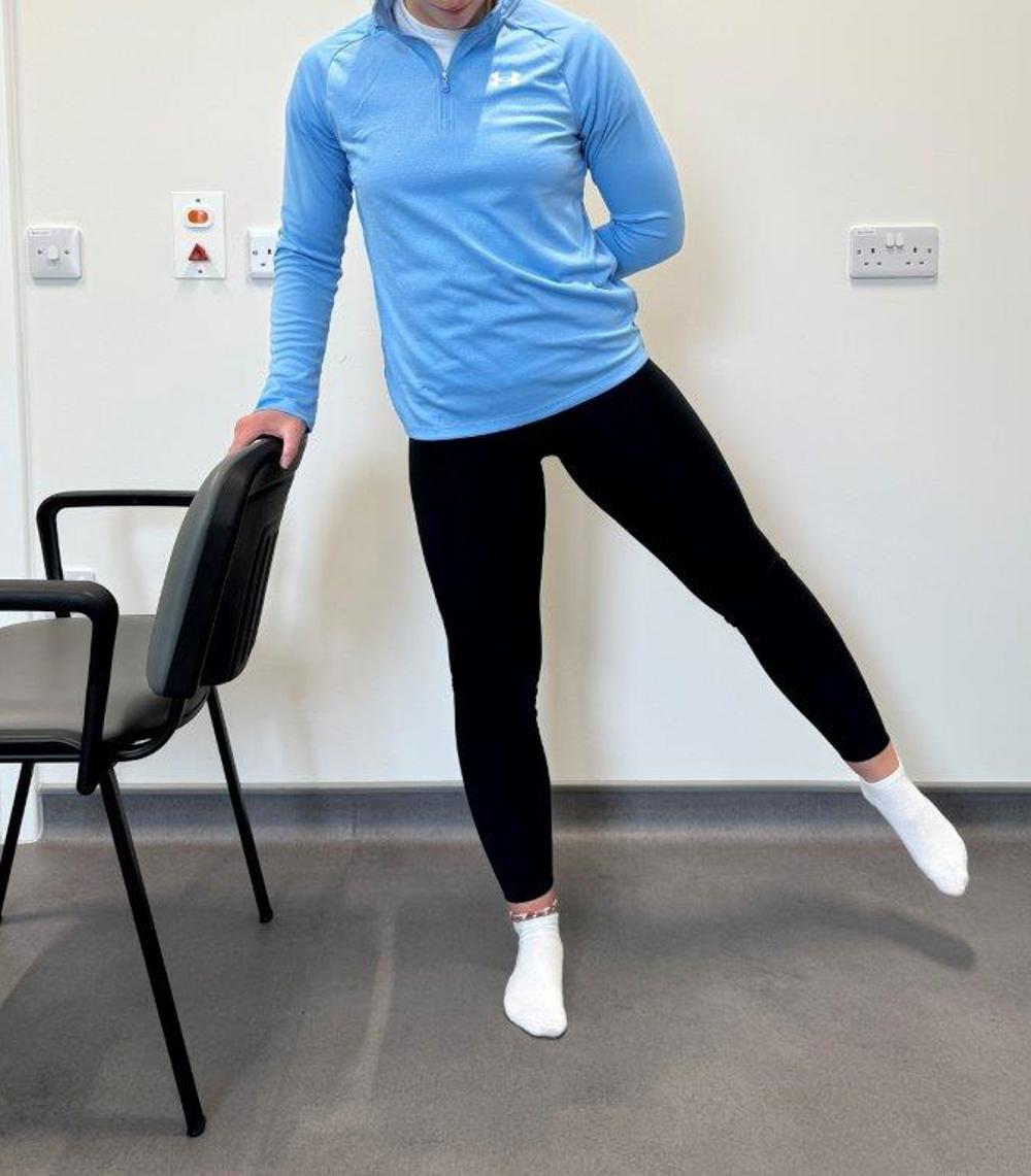Stand Straight Leg Sideways