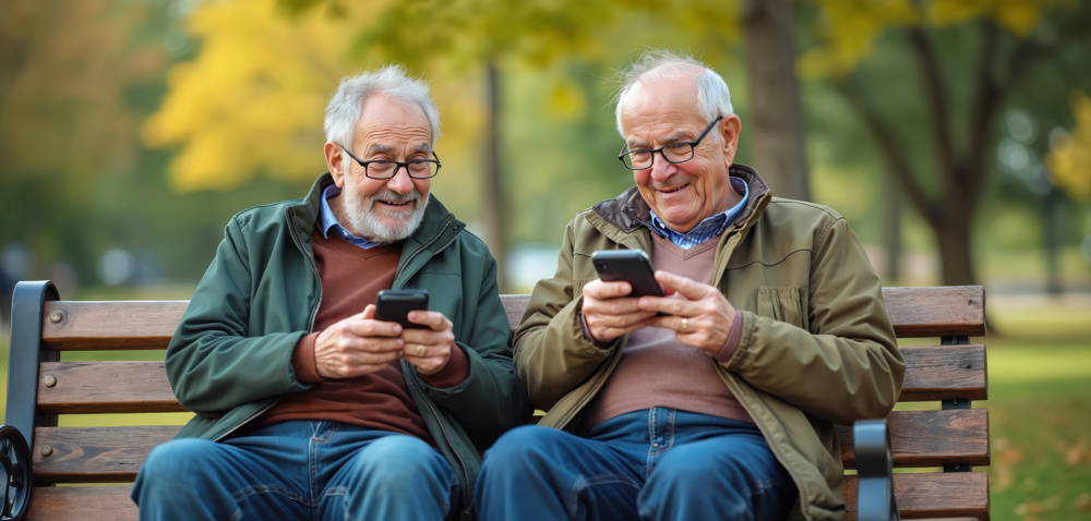 Adult Friends On Bench
