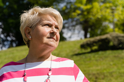 woman staring thoughtful