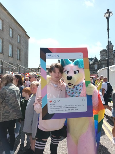 Costume Cat With Pride Frame