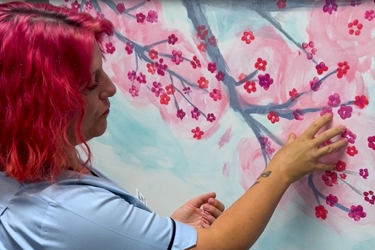 Memorial mural providing bereaved families a space to remember their lost babies.