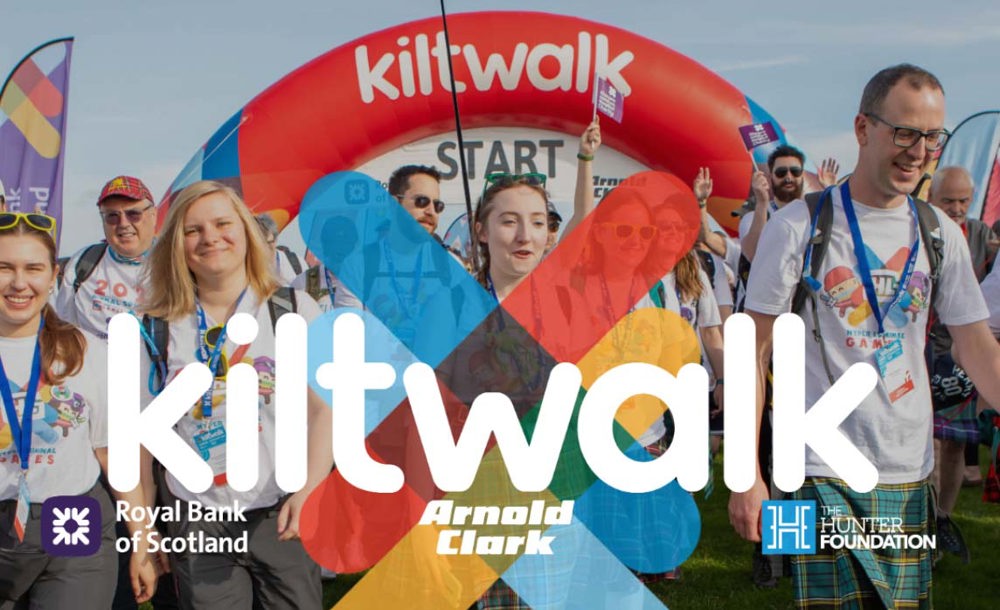 Kiltwalk group of people