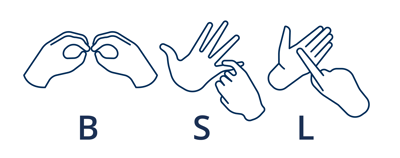 British Sign Language image showing signing of BSL
