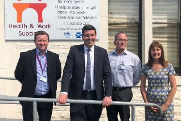 Fife Health & Work team receive Ministerial visit