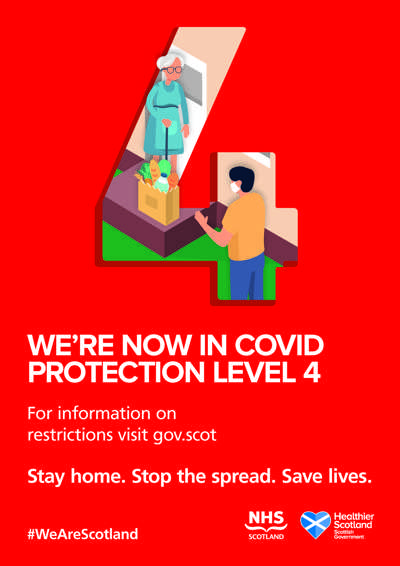 20 21 Coronavirus Protection Levels Level 4 Poster 23 Dec 2020
